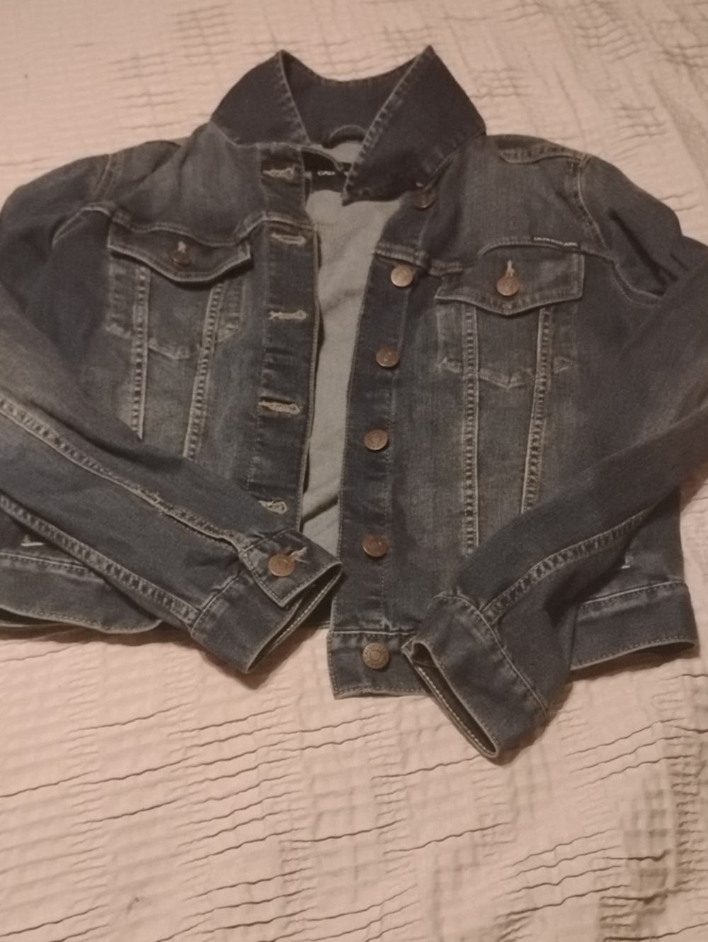 Calvin Klein Women's Blue Denim Trucker Jacket